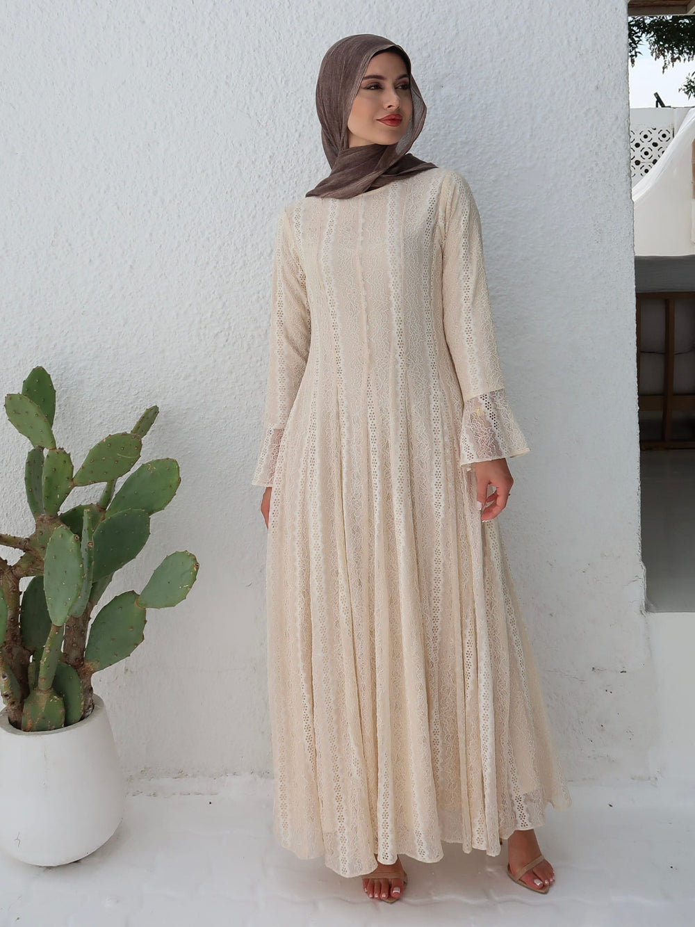 Enarah Net Panel Long Dress