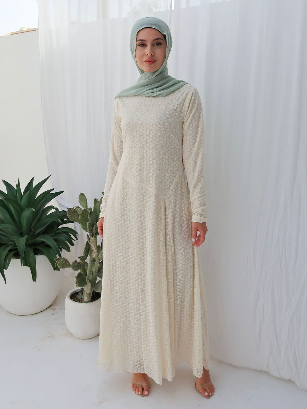 Lavor Net Long Dress