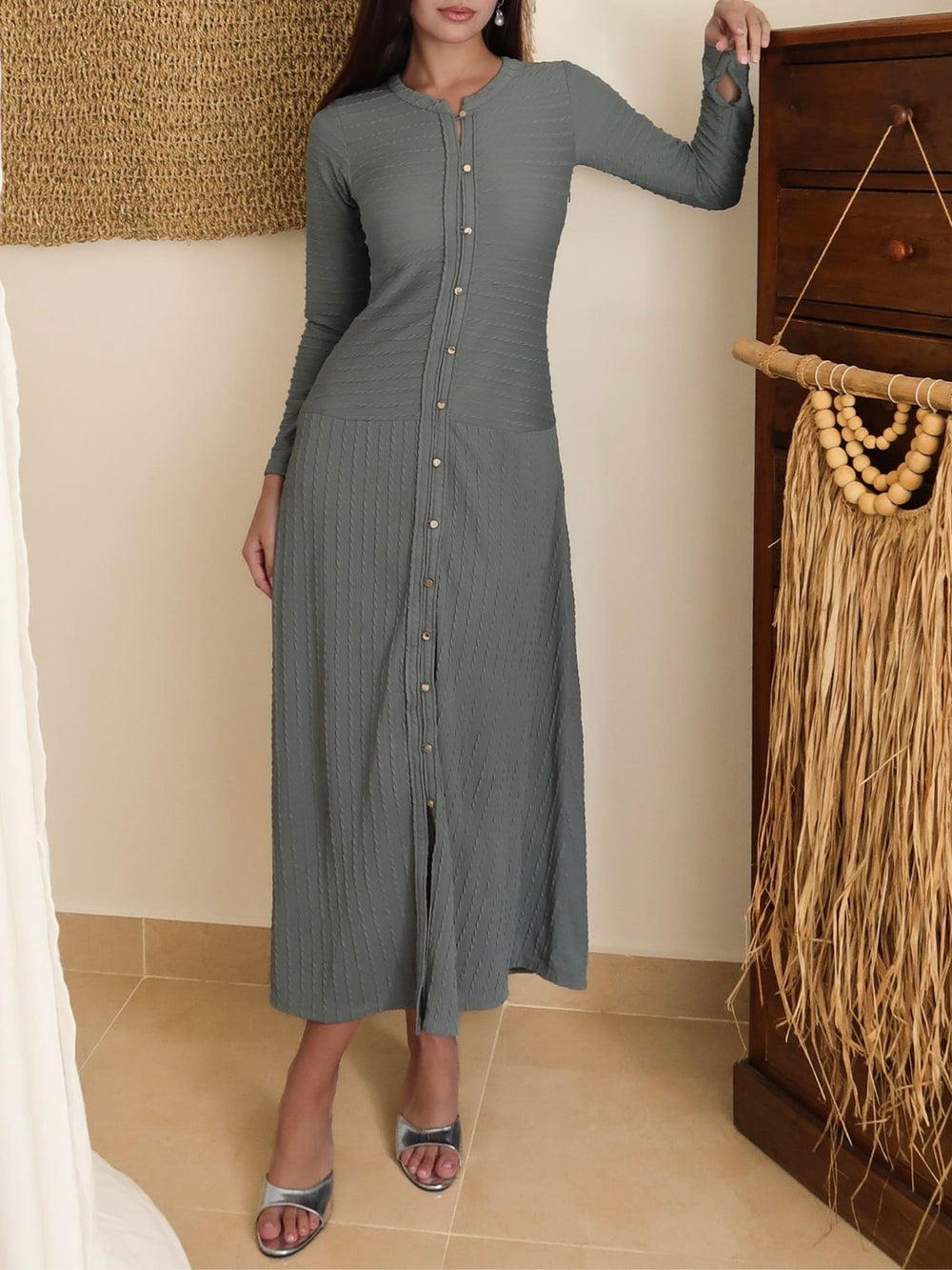 Parelle Green Long Dress
