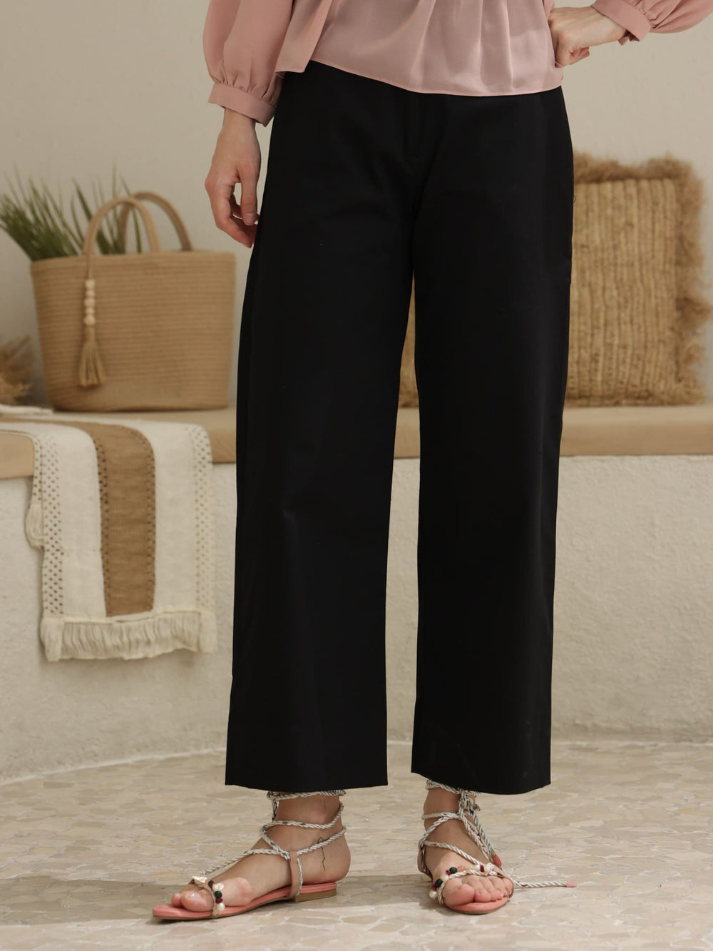 Ezal Black Formal Tailored Pants