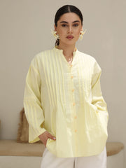 Fielle Butter Yellow Cotton Shirt