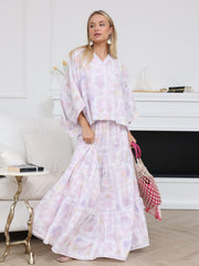 Rosalind Lilac Embroidered Skirt
