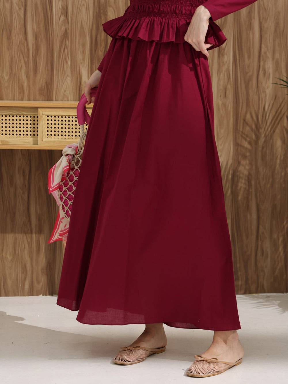 Blossie Plum Cotton Skirt