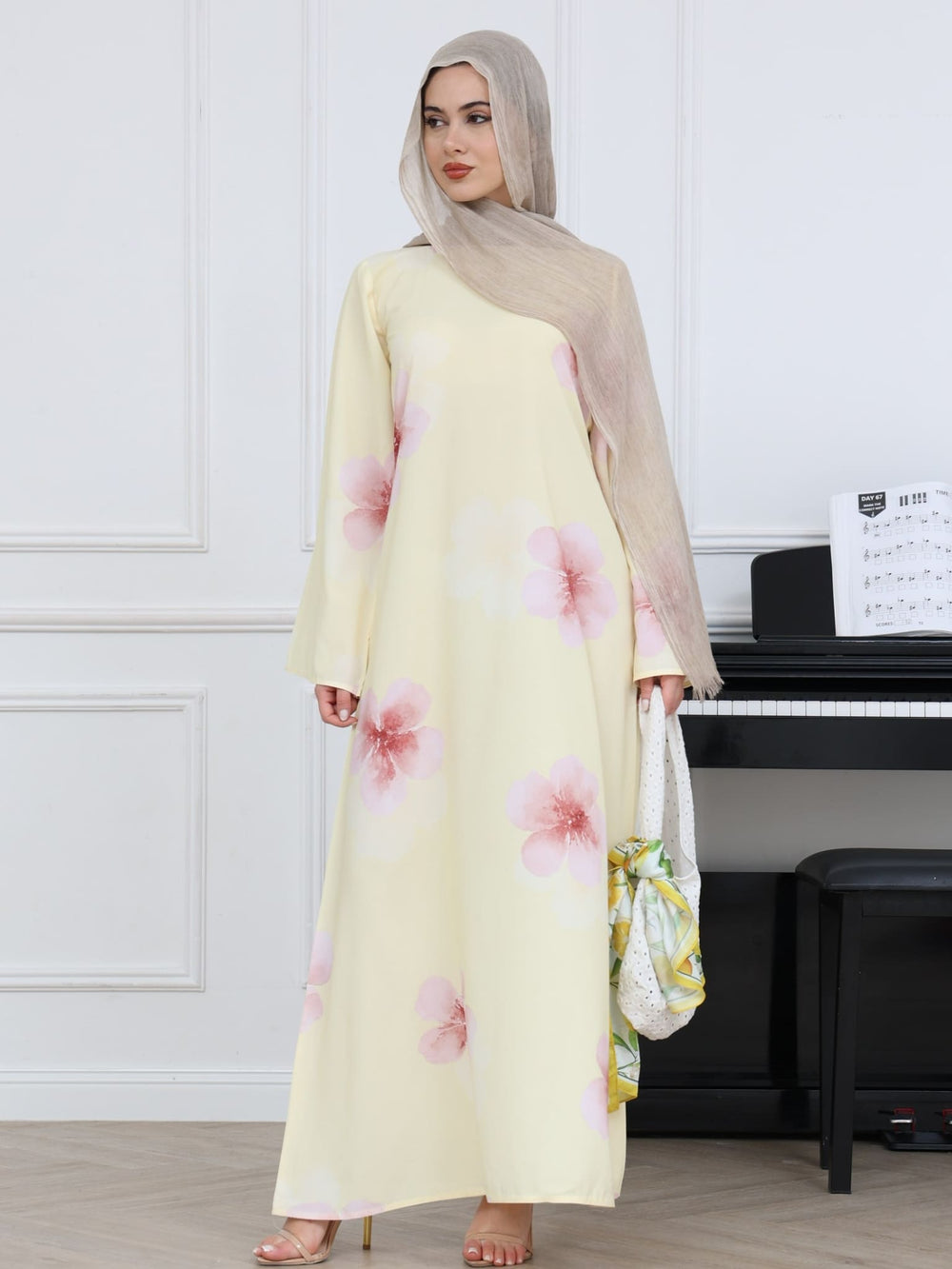 Cerezo Butter Yellow Flower Dress