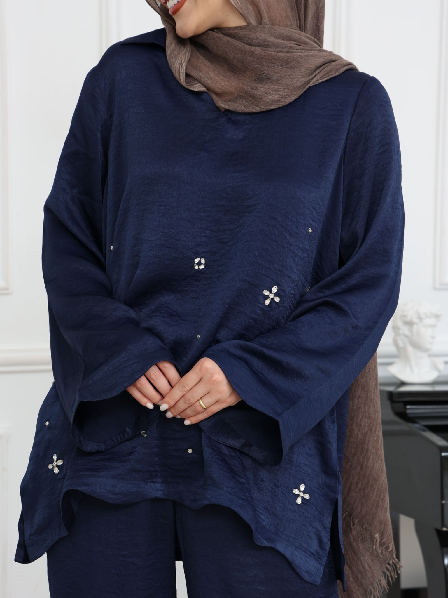 Cerise Blue Embellished Shirt
