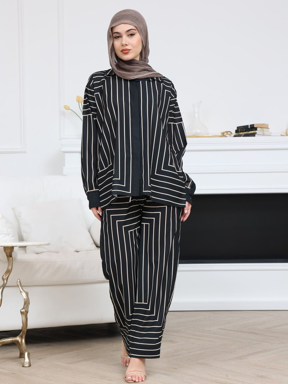 Ivana Black Stripes Shirt