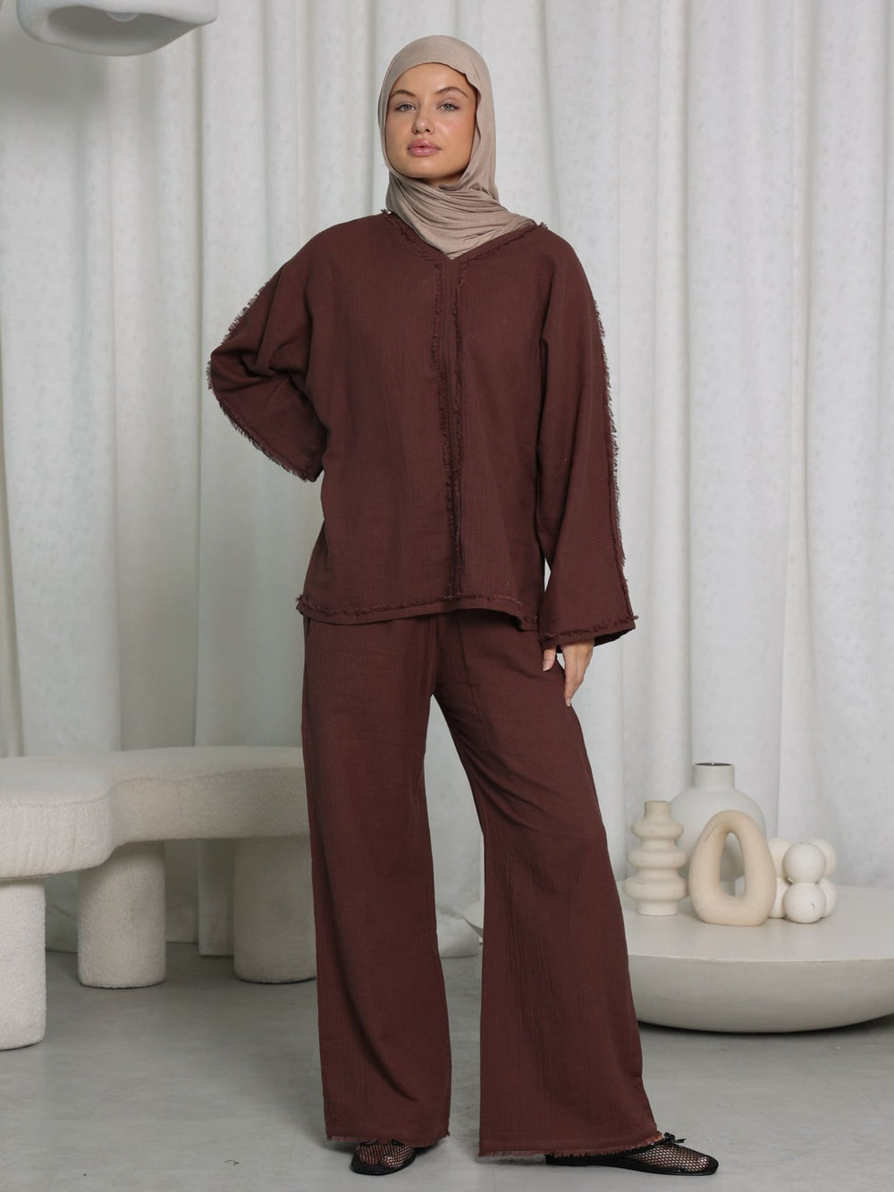 Arezzo Brown Fringes Pants