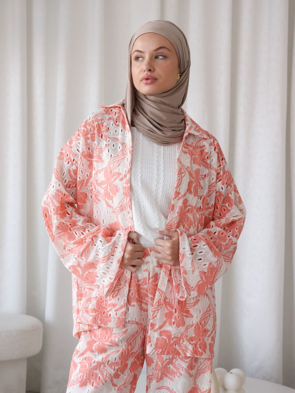 Amalfi Floral Crochet Shirt