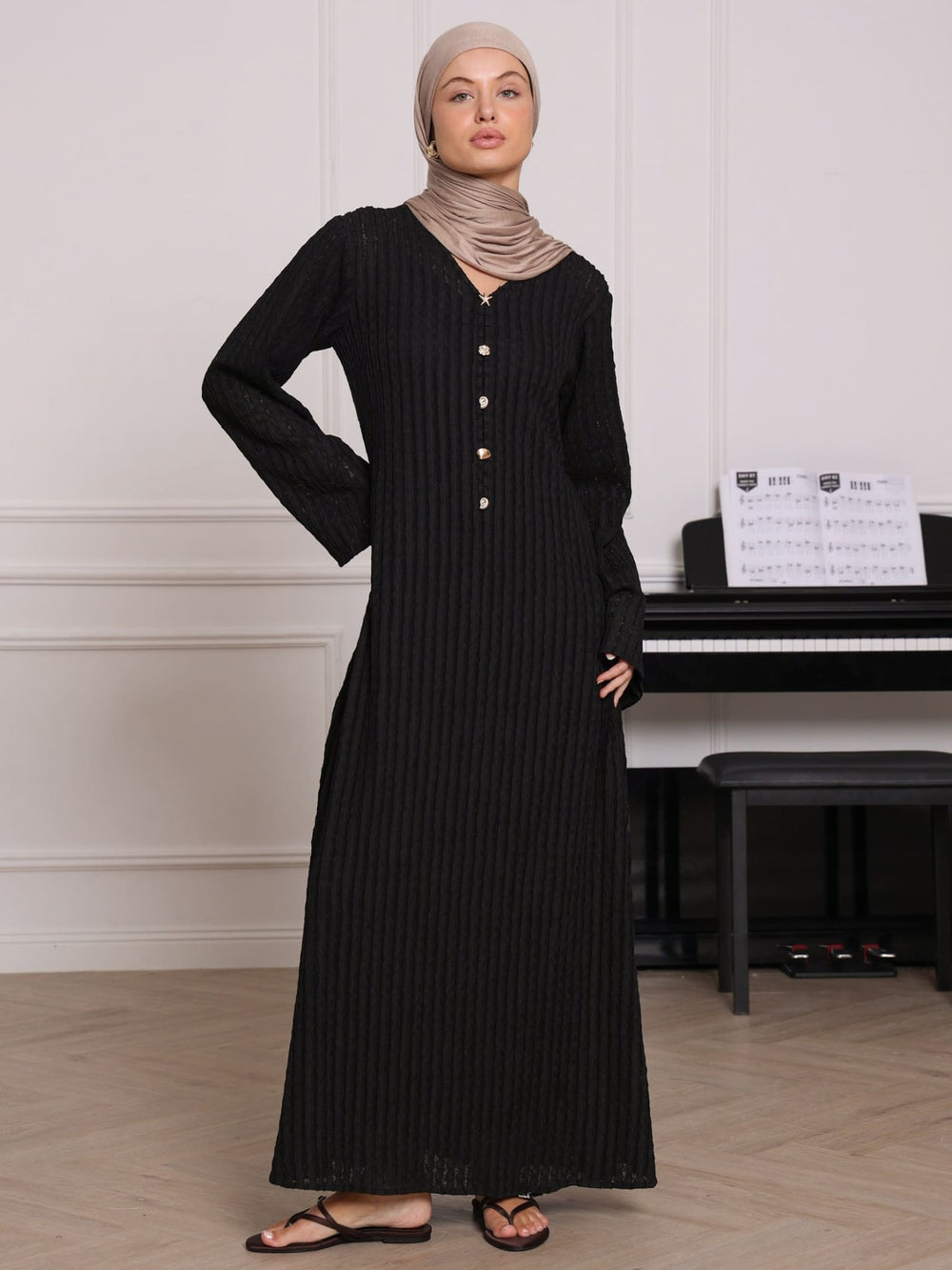Wednesday Knit Long Dress