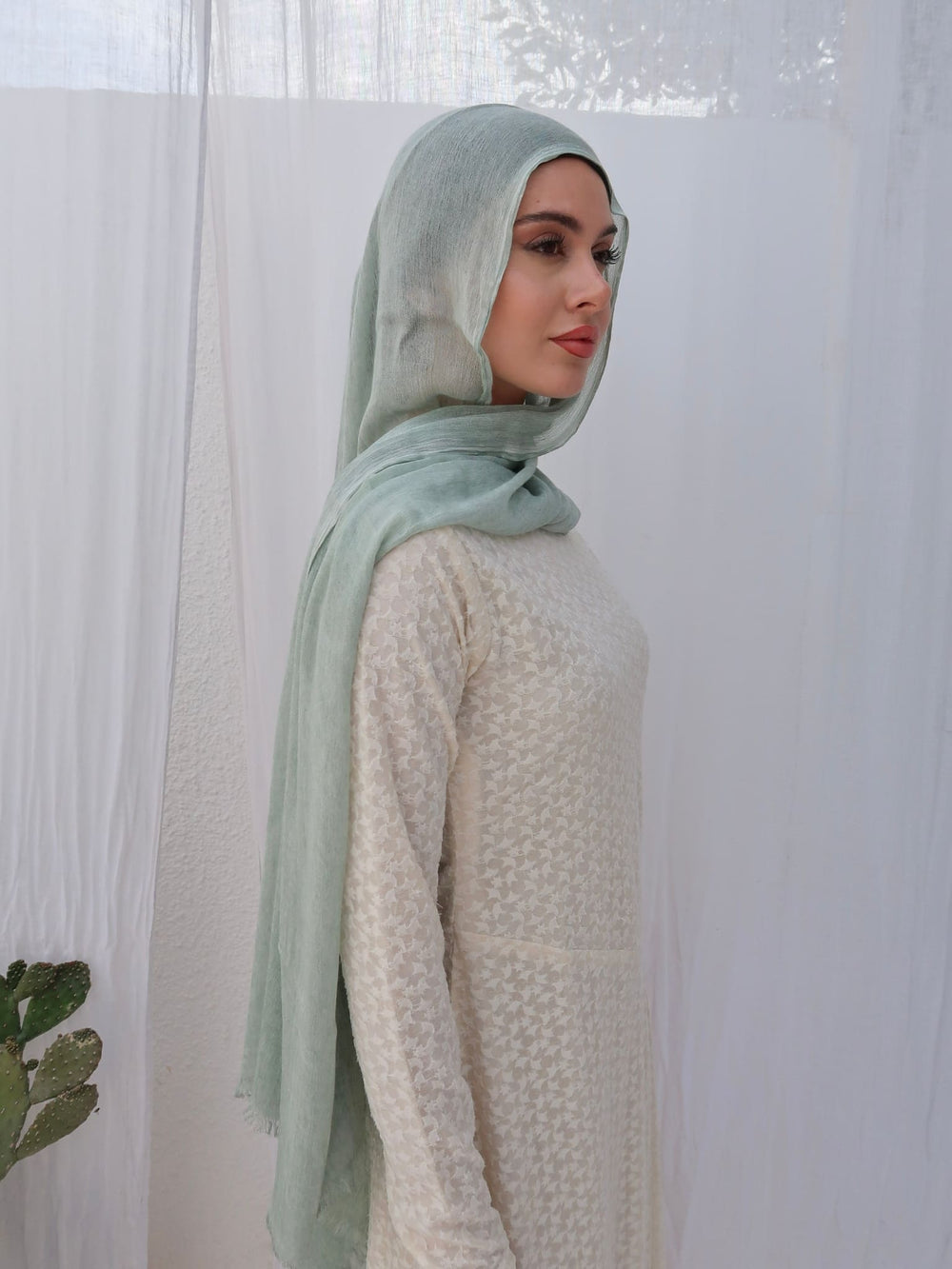 Pearla Glacier Sage Stole / Scarf
