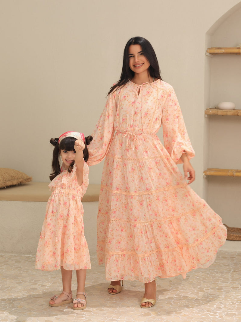 Mini Blushhaven Floral Dress