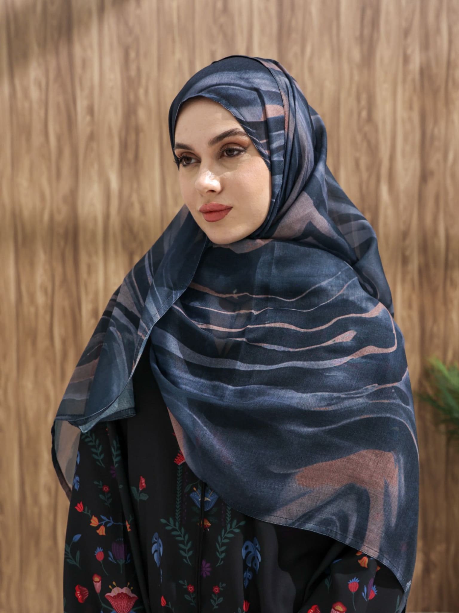 Marble Stria Printed Hijab