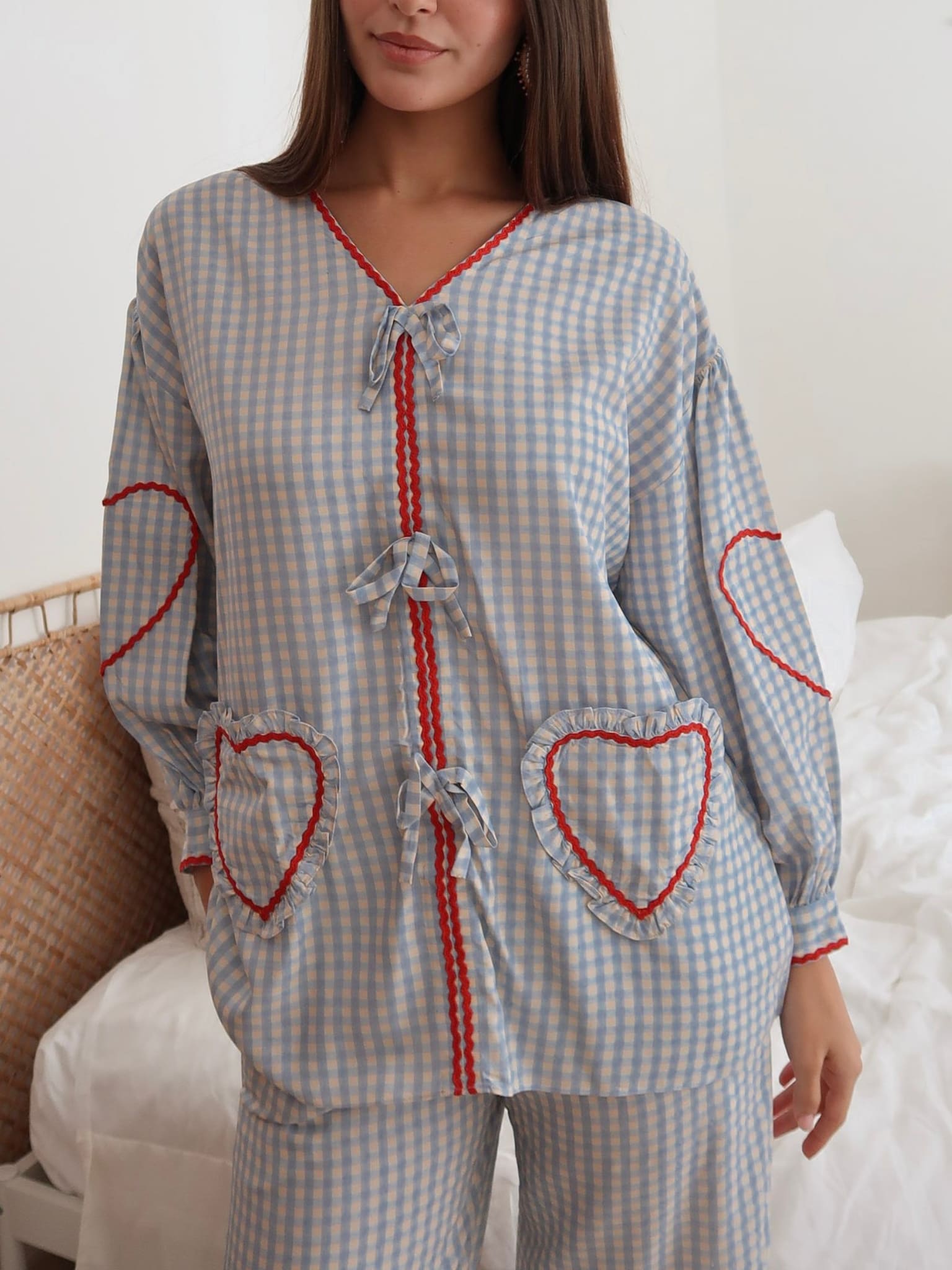 Soffie Sky Blue Heart Lounge Shirt