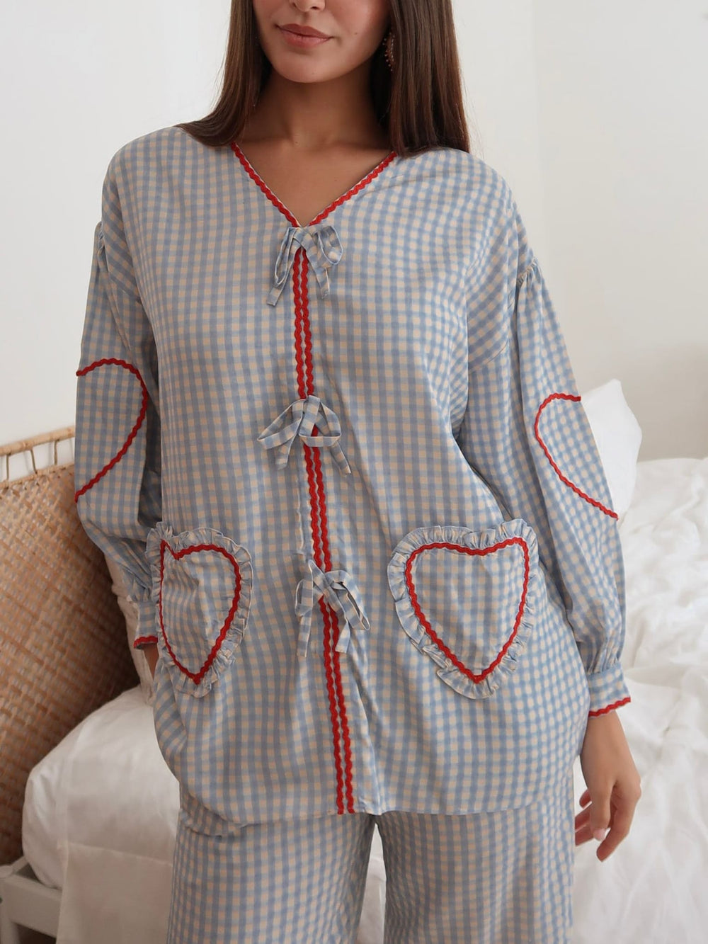 Soffie Sky Blue Heart Lounge Shirt