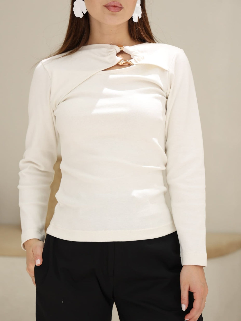 Mallory Ribbed Shirt With Buckle
