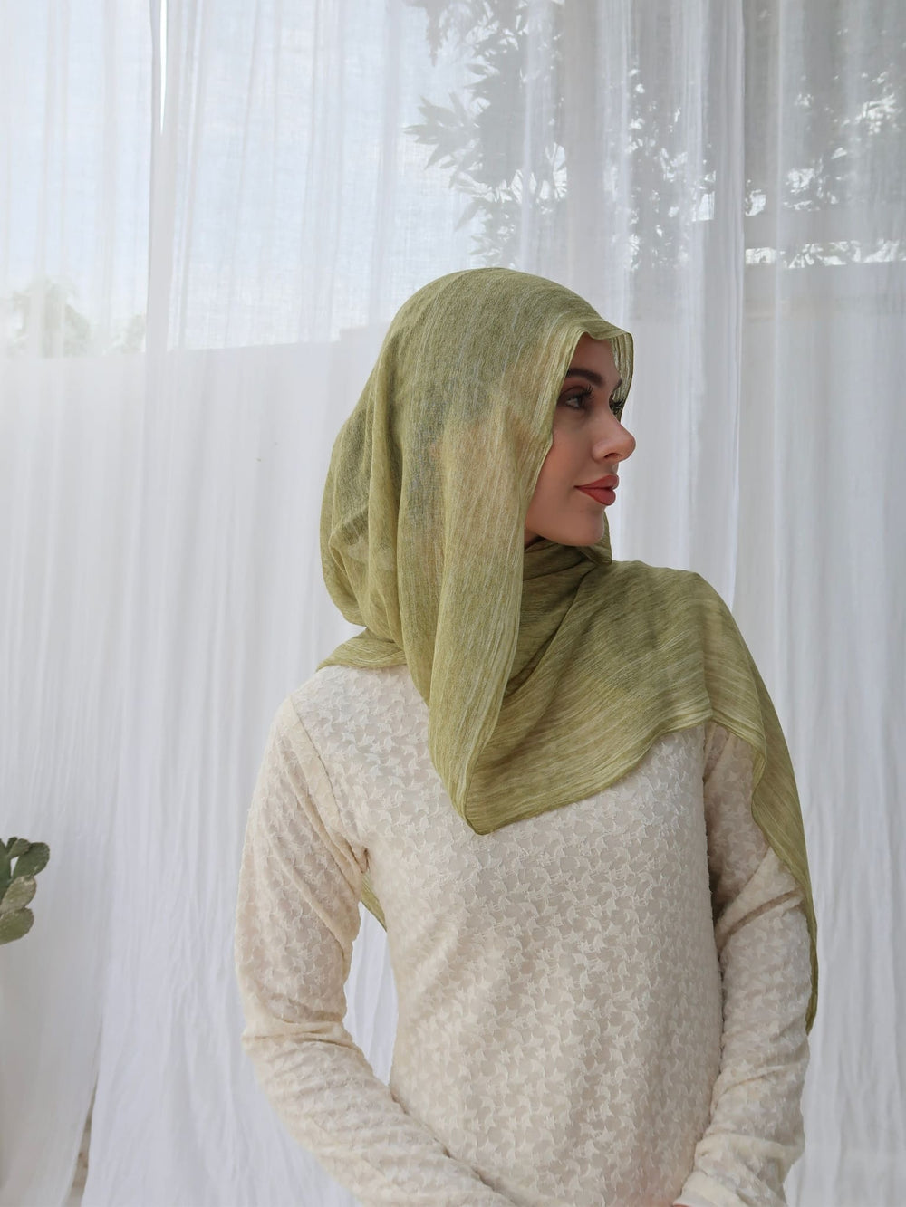 Pearla Matcha Green Stole / Scarf