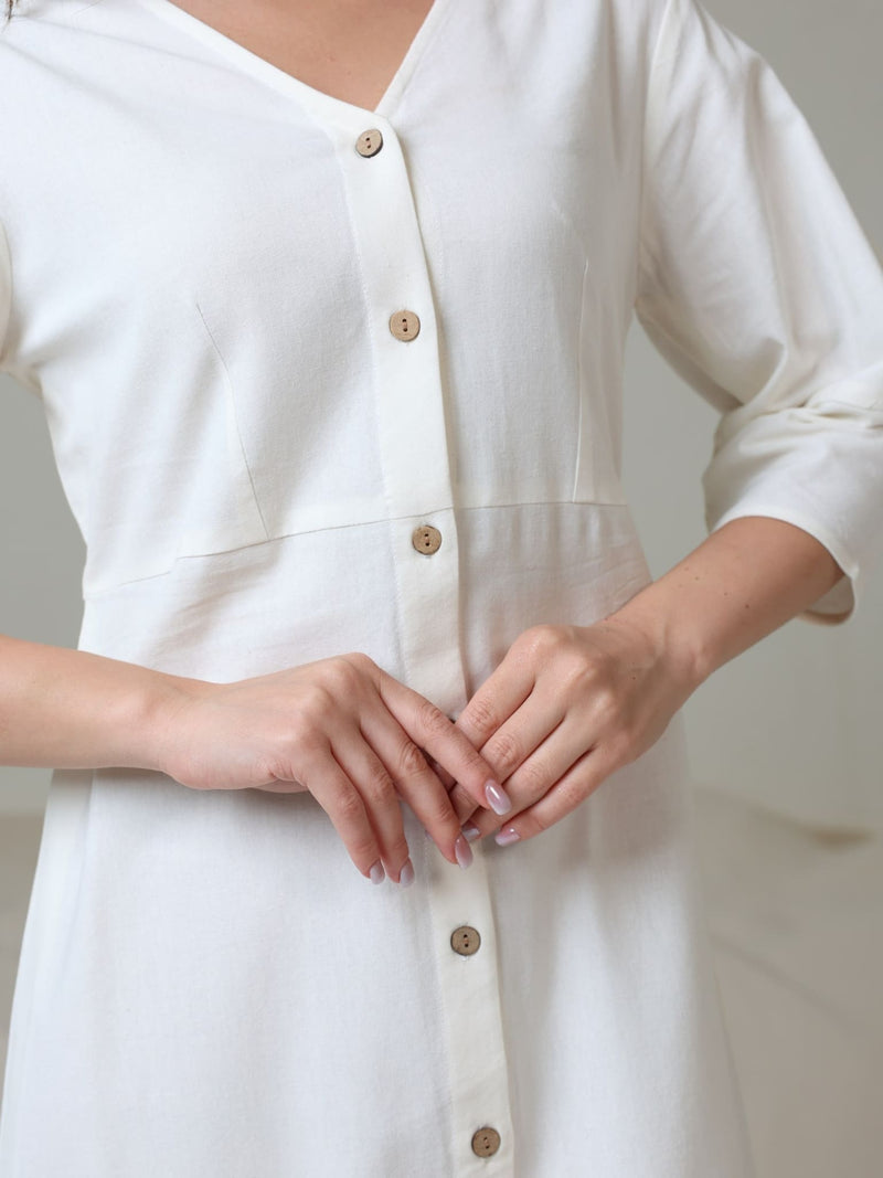 Darcy White Linen Dress