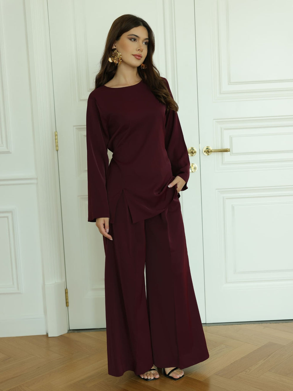 Kleo Plum Panel Pants