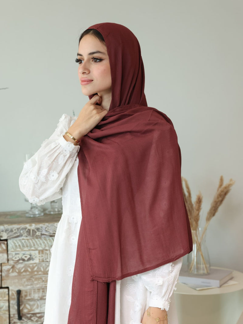 Breathable Soft Plum Modal Hijab