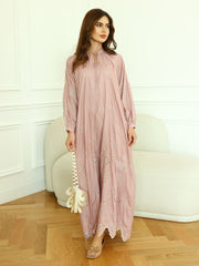 Dovia Mauve Cutwork Long Dress