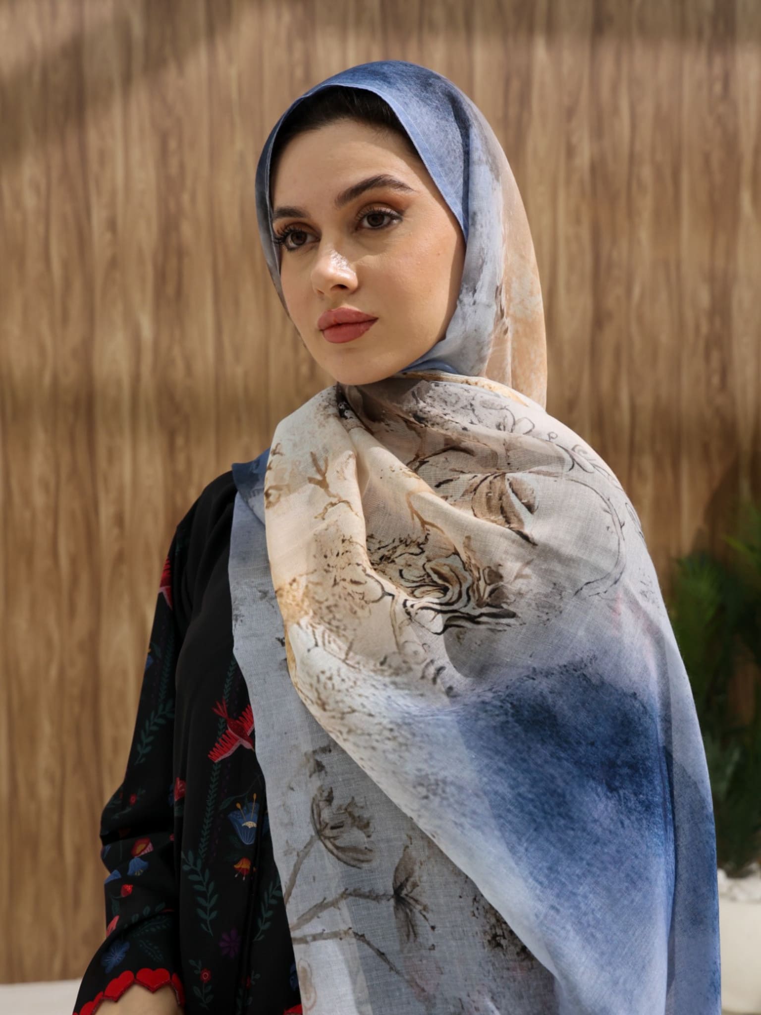 Marble Iris Printed Hijab