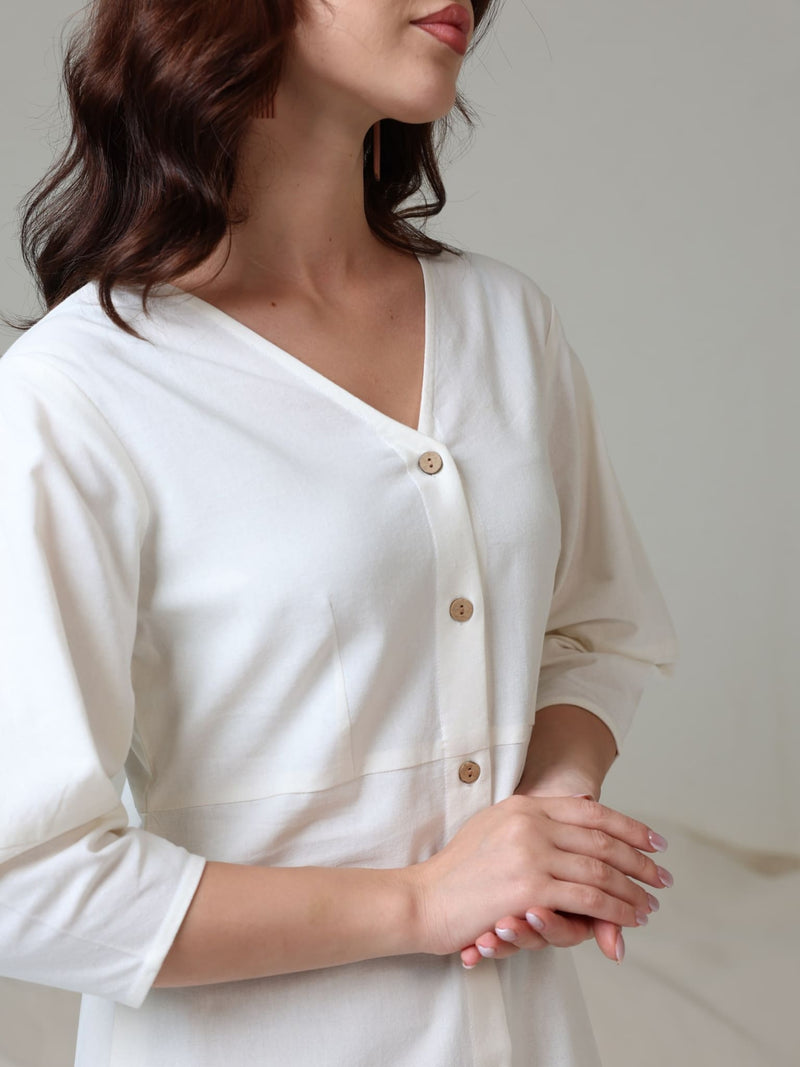 Darcy White Linen Dress