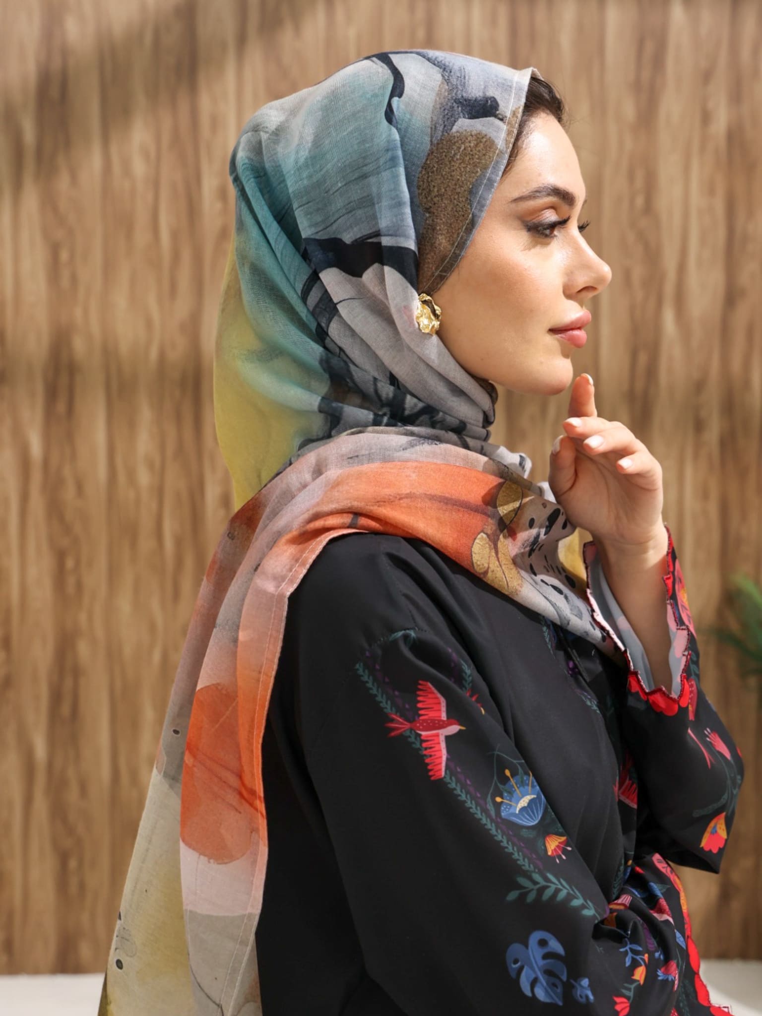 Marble Honey Printed Hijab