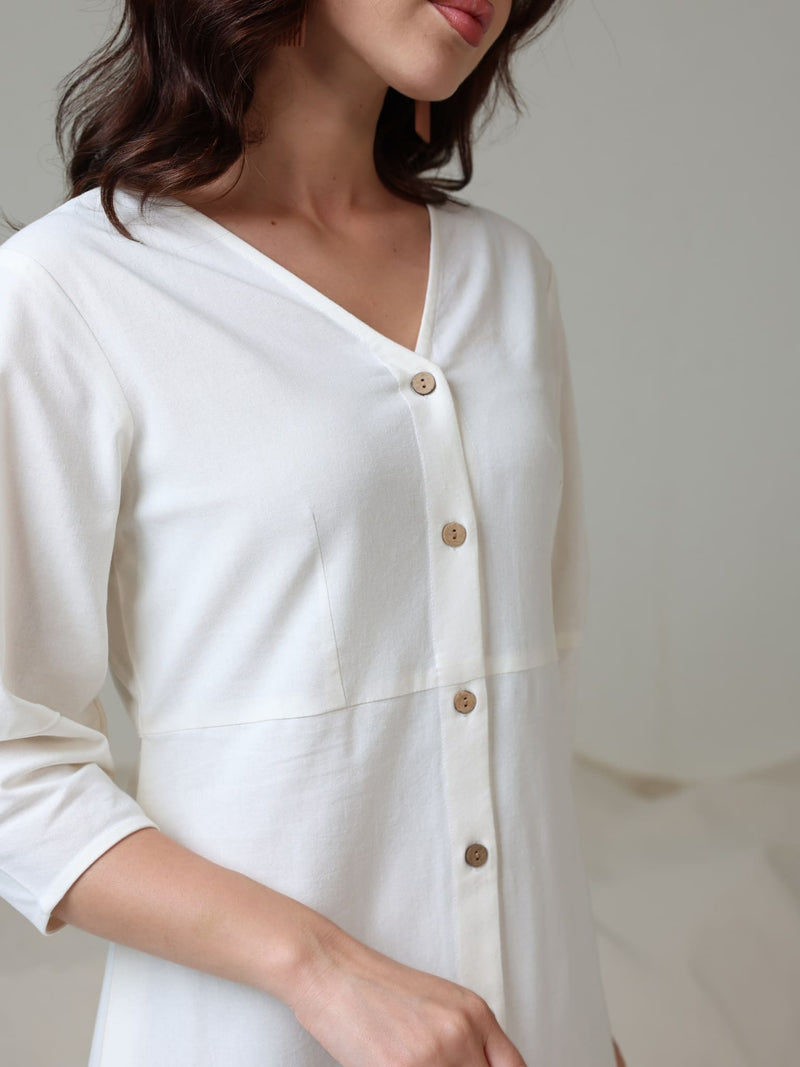 Darcy White Linen Dress
