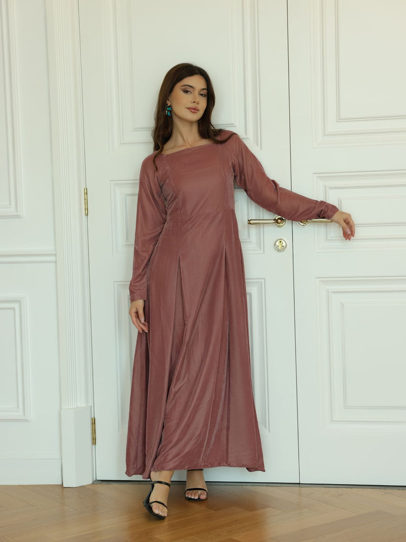Lunessa Rose Velvet Long Dress