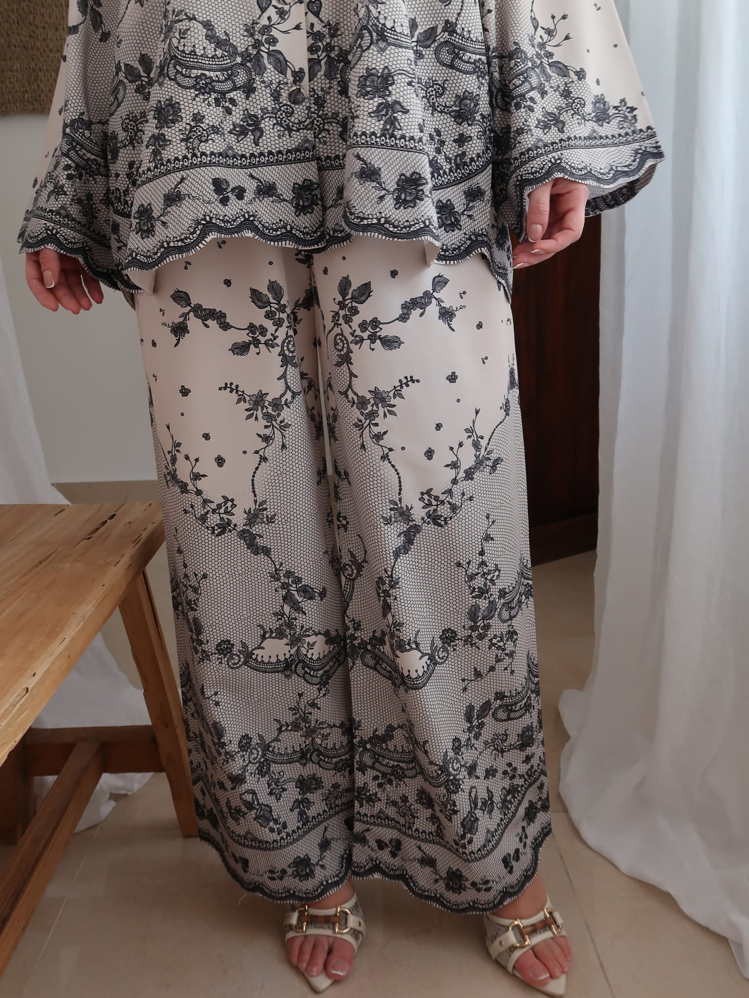 Milana Black Lace Shadow Pants
