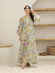 Mint Petalair Panel Long Dress