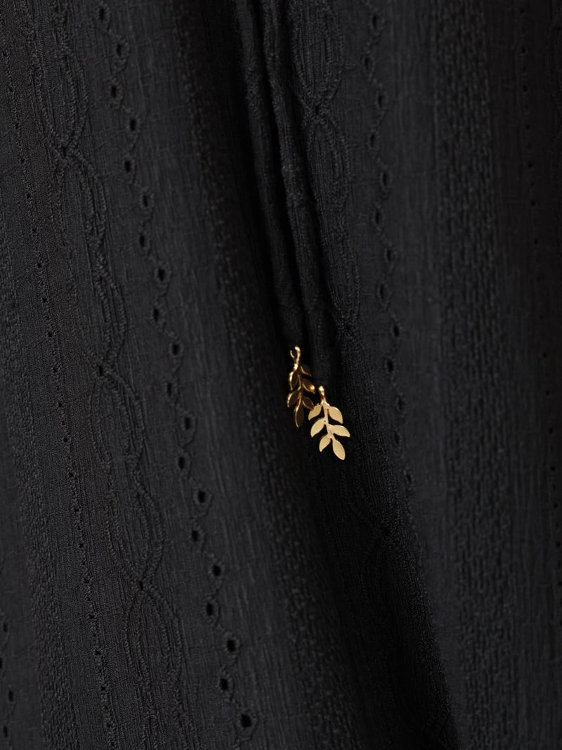 Mirrian Black Crochet Dress