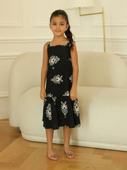 Mini Morvina Black Dress For Girls