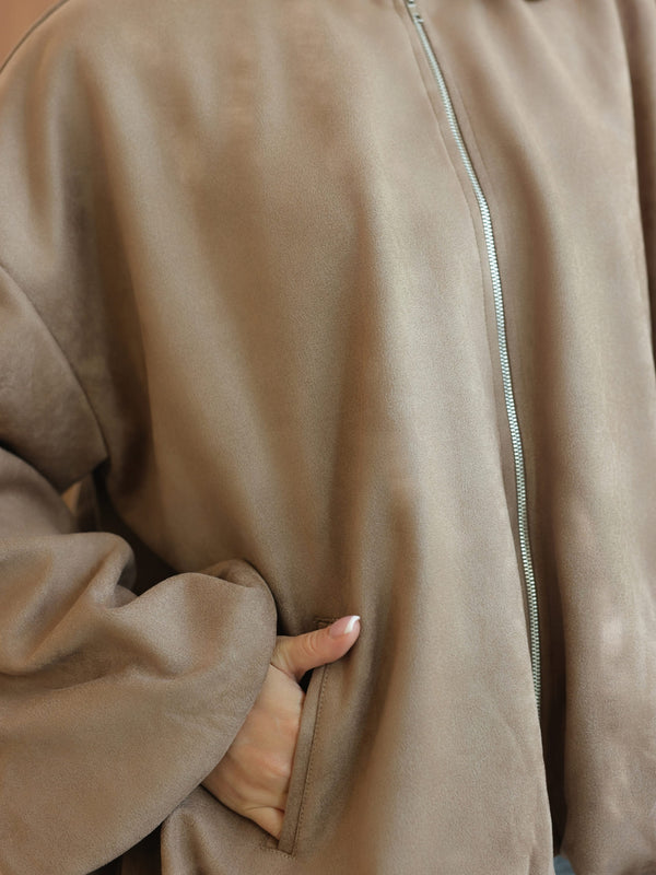Gathered Coffee Brown Jacket