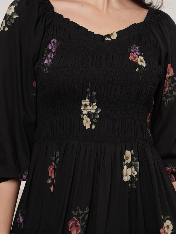 embroidered jumpsuit dress zara Petite Amalie Cord Embroidered Smock Dress Black Embro / 6Y main image 1