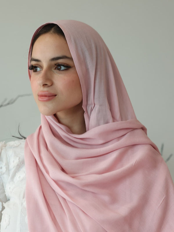 Breathable Soft Pink Modal Hijab