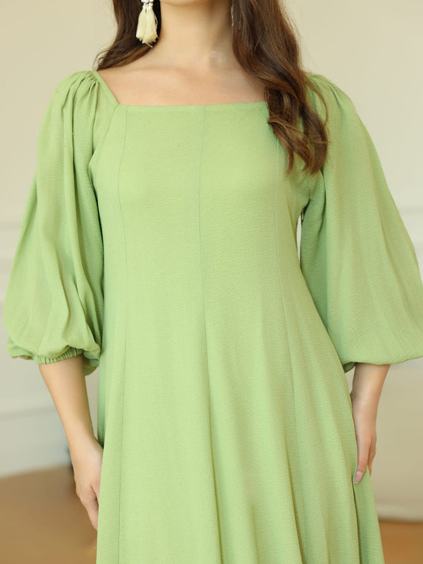 Plumpet Green Long Dress