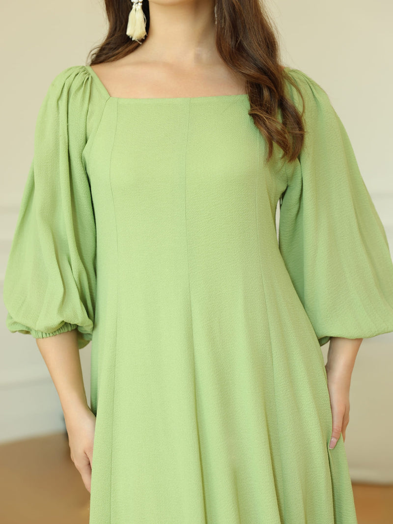 Plumpet Green Long Dress