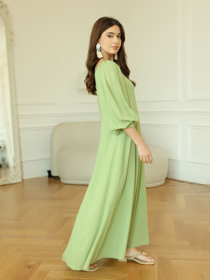 Plumpet Green Long Dress