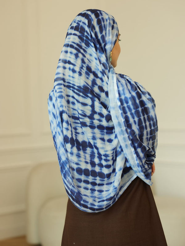 Blue Tile Printed Hijab