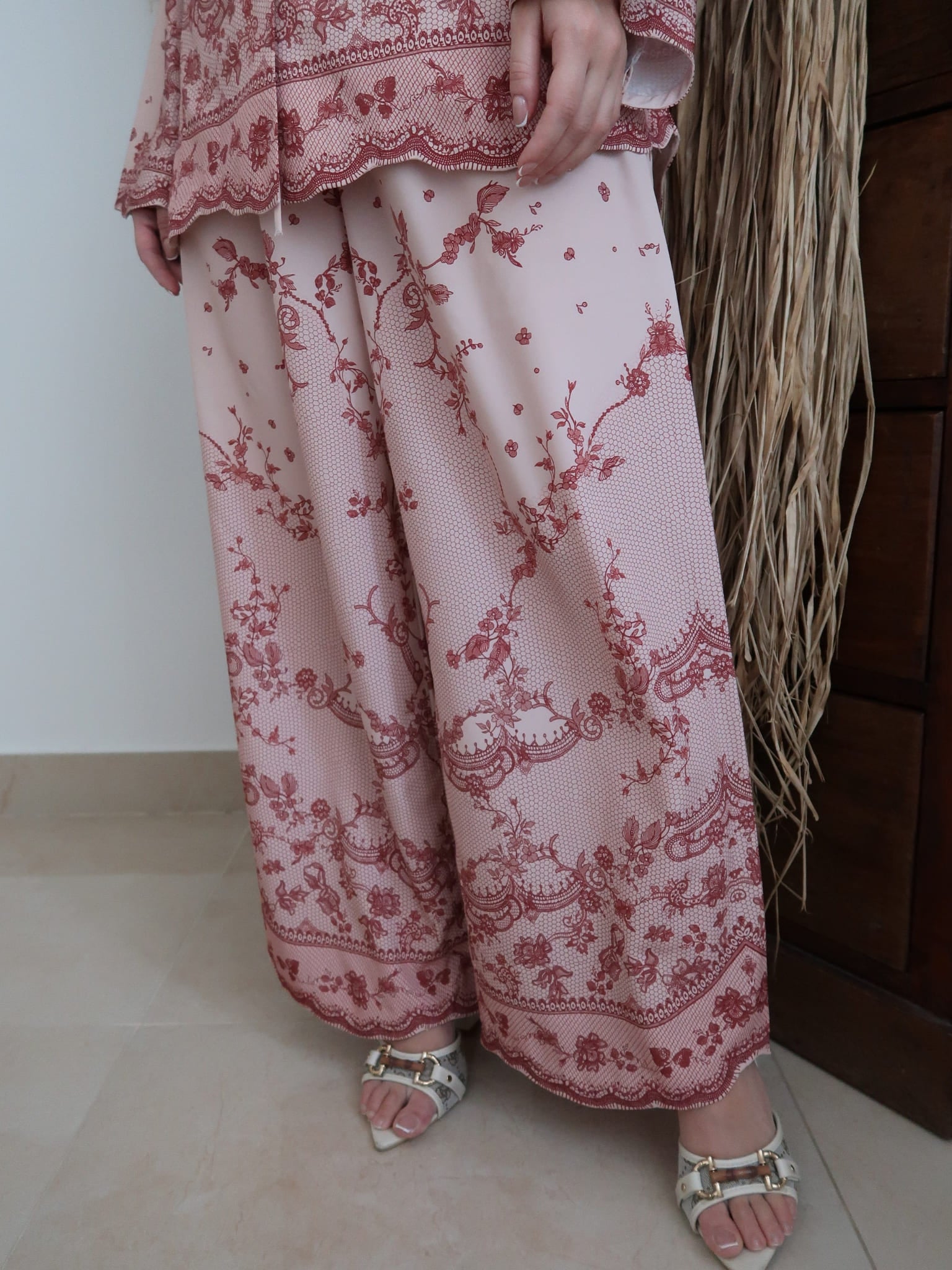 Milana Pink Lace Shadow Pants