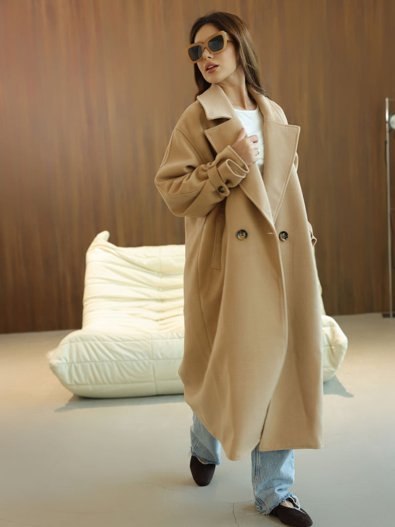 Vela Long Winter Beige Coat