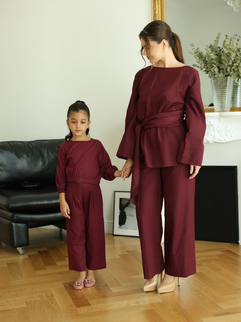 Ersal Maroon Co Ord Set