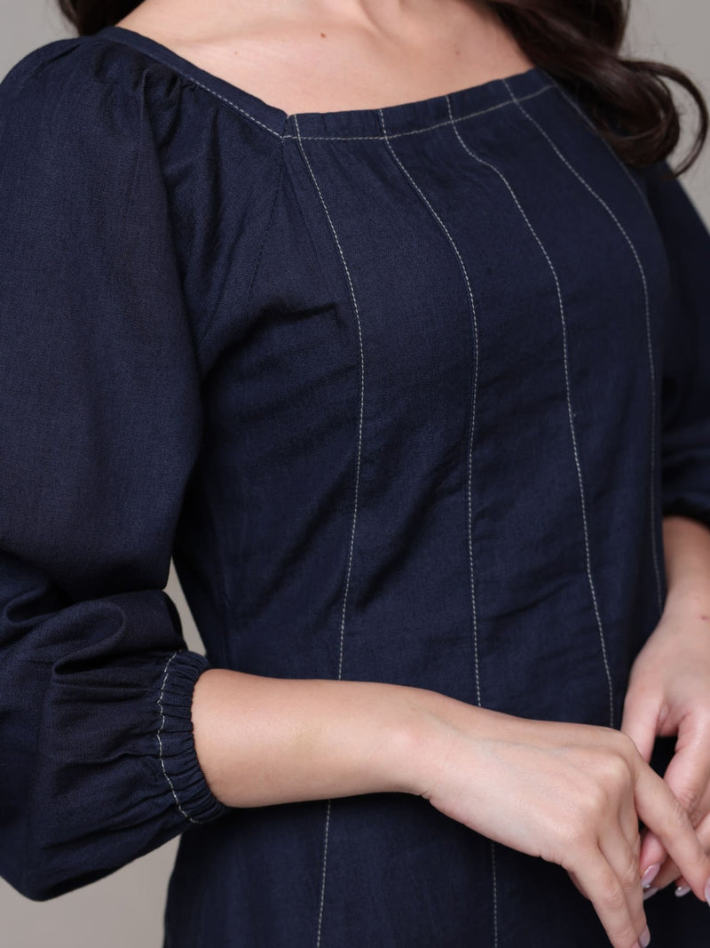 Bria Denim Long Dress