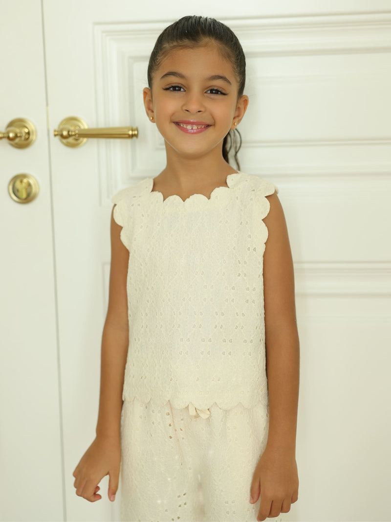 Mini Cassia Crochet Co Ord Set For Girls