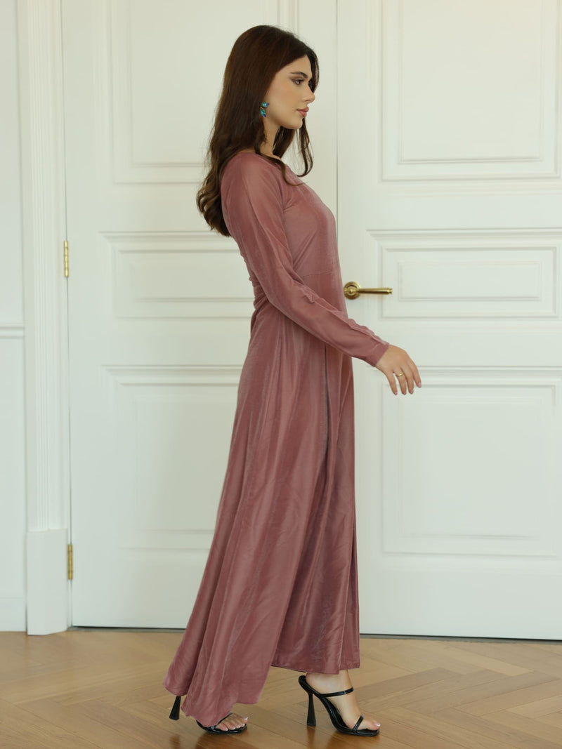 Lunessa Rose Velvet Long Dress