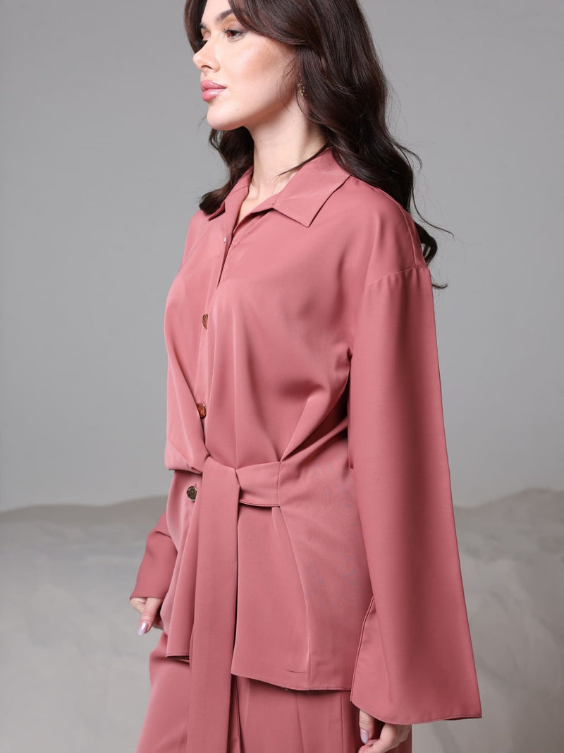 Yuna Knot Peach Co Ord Set