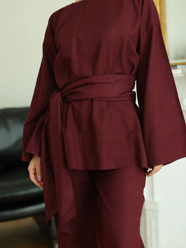 Ersal Maroon Co Ord Set