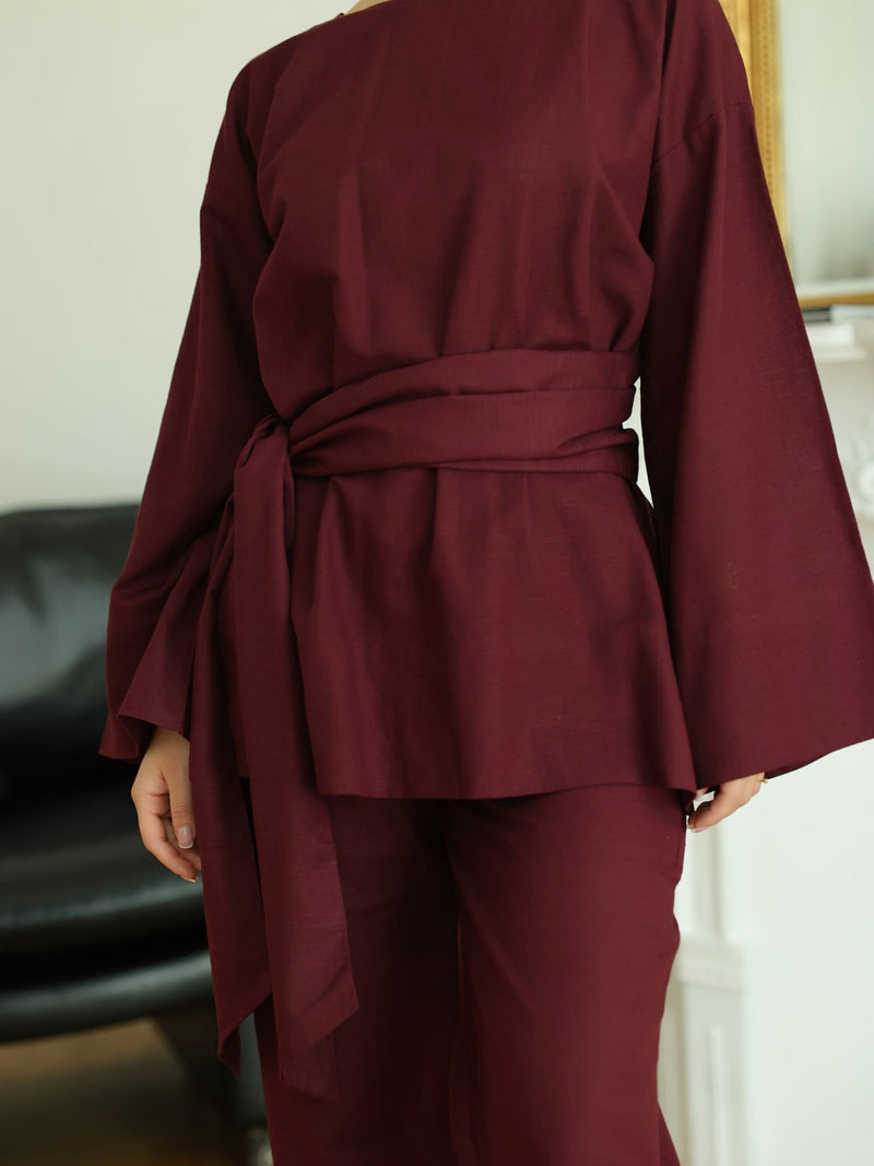 Ersal Maroon Co Ord Set