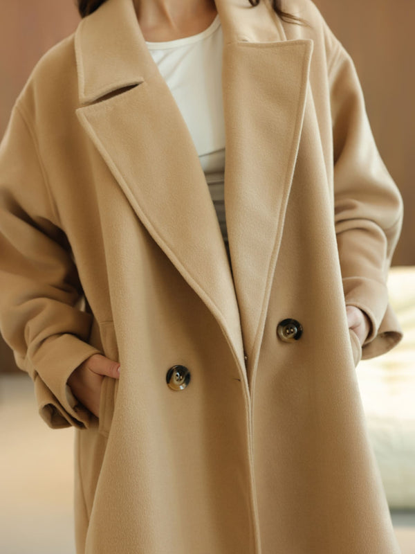 Vela Long Winter Beige Coat